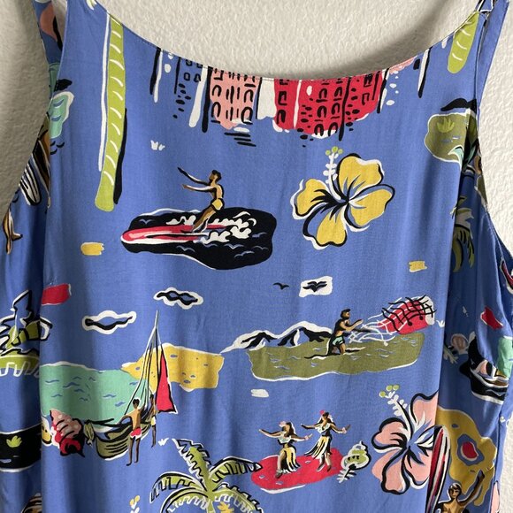 Reyn Spooner Womens Medium Hawaiian Spaghetti Strap Dress Sleeveless Mini - Picture 6 of 8